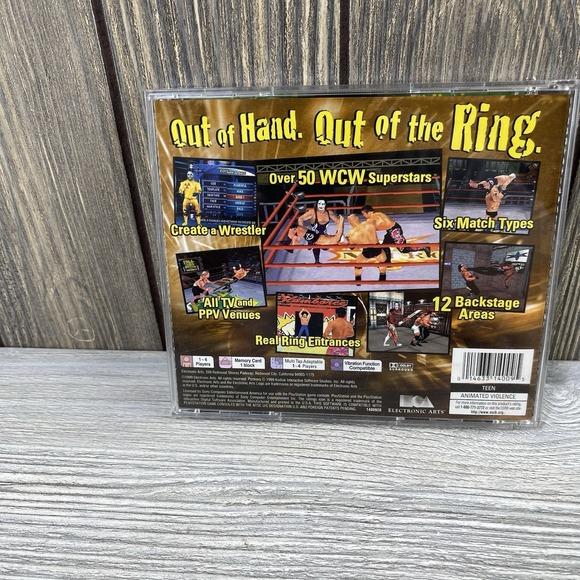 WCW Mayhem Sony PlayStation 1 PS1 Complete w/ Manual Black Label Tested - Picture 15 of 16